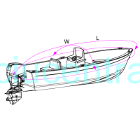 Tentas iš kvėpuojančios medžiagos laivui su šonine konsole